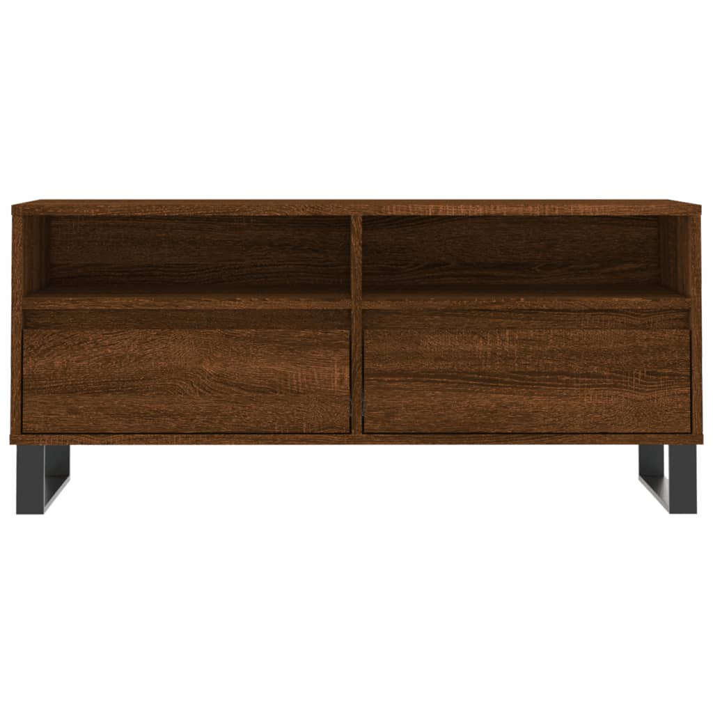 Έπιπλο Τηλεόρασης Καφέ Δρυς 100x34,5x44,5 εκ. Επεξεργ. Ξύλο