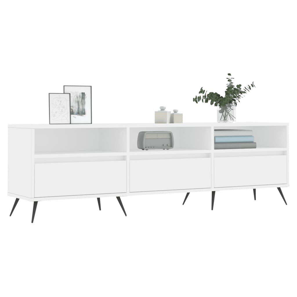 Έπιπλο Τηλεόρασης Λευκό 150x30x44,5 εκ. Επεξεργασμένο Ξύλο