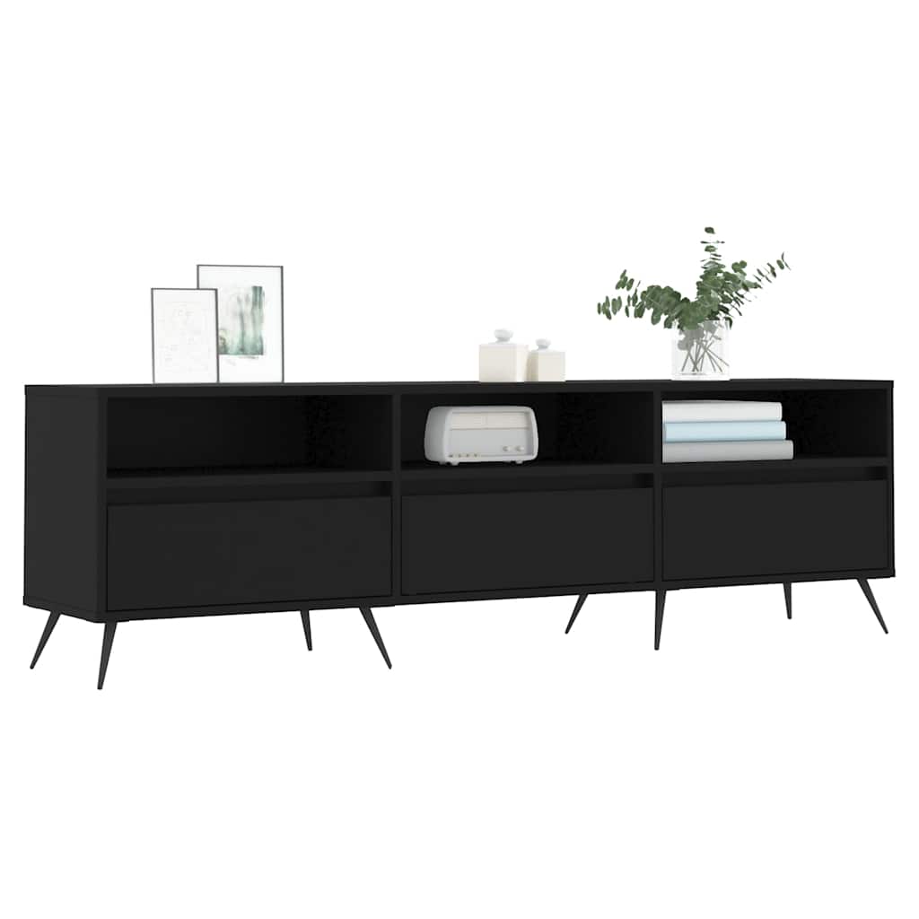 Έπιπλο Τηλεόρασης Μαύρο 150x30x44,5 εκ. Επεξεργασμένο Ξύλο - Pakobazaar