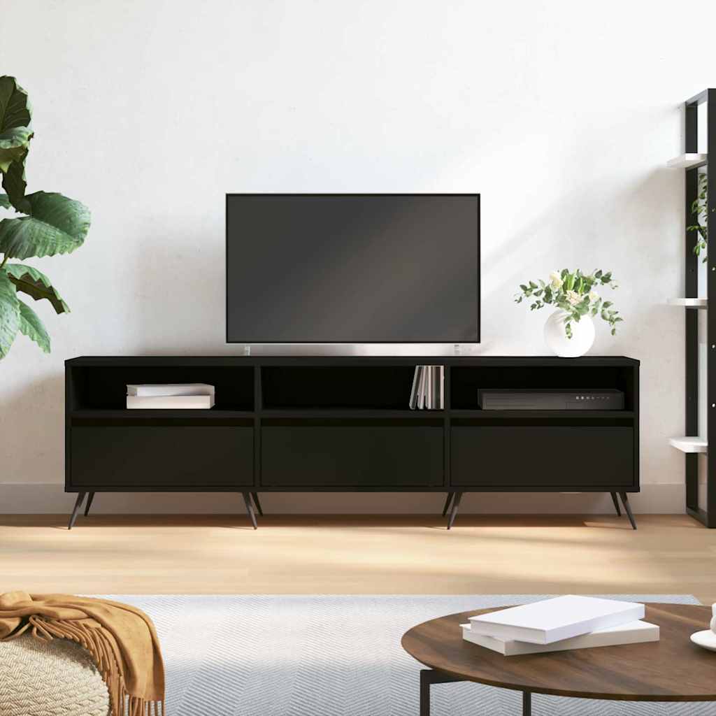Έπιπλο Τηλεόρασης Μαύρο 150x30x44,5 εκ. Επεξεργασμένο Ξύλο - Pakobazaar