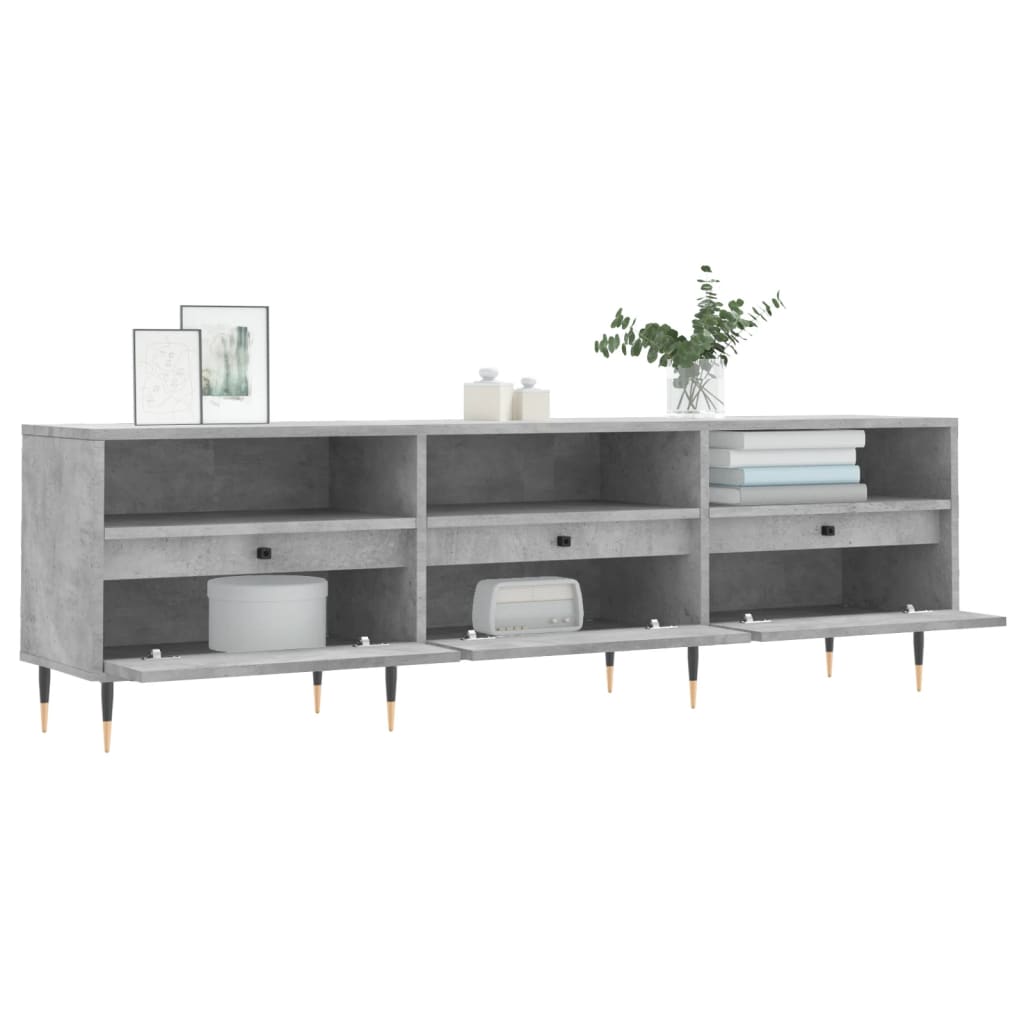 Έπιπλο Τηλεόρασης Γκρι Σκυρ. 150x30x44,5 εκ. Επεξ. Ξύλο - Pakobazaar