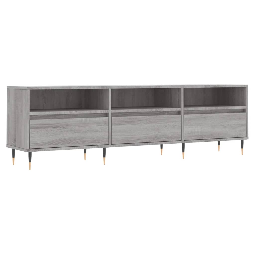 Έπιπλο Τηλεόρασης Γκρι Sonoma 150x30x44,5 εκ. από Επεξεργ. Ξύλο
