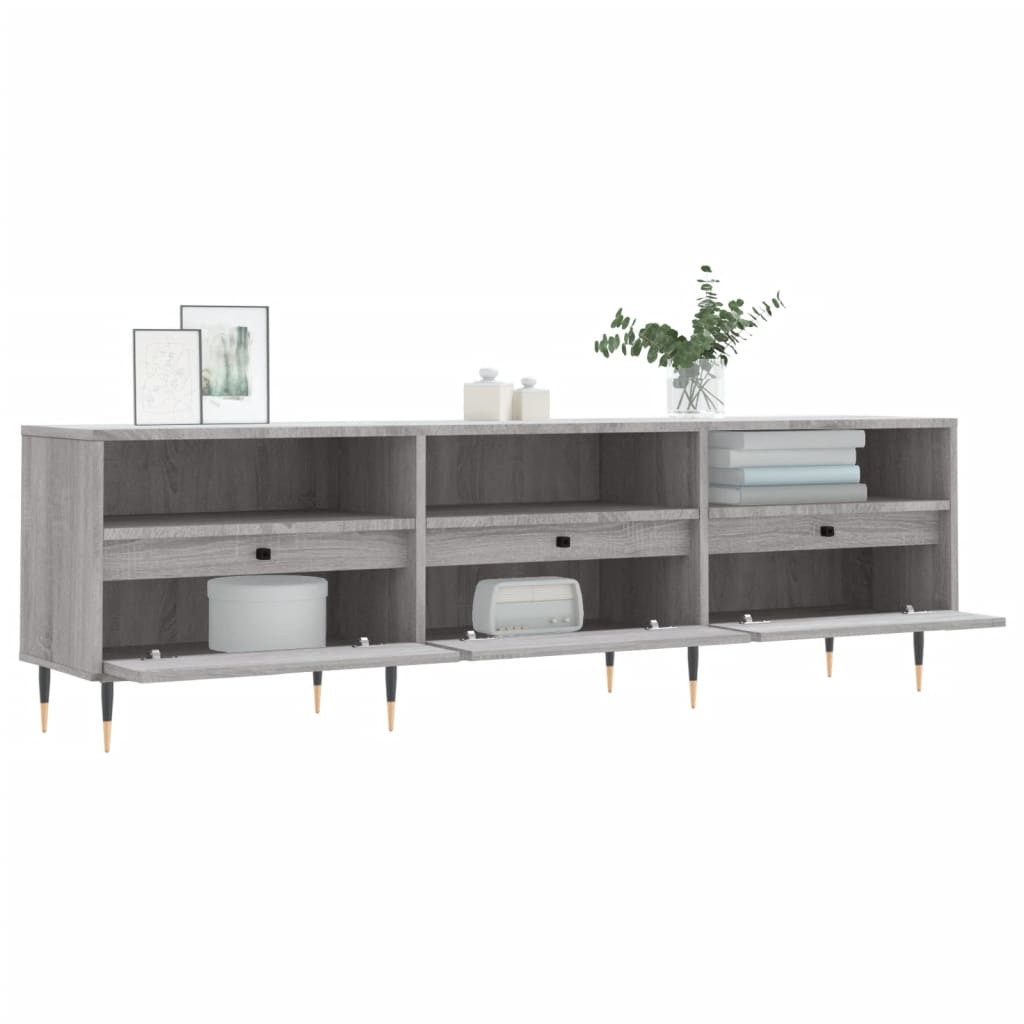 Έπιπλο Τηλεόρασης Γκρι Sonoma 150x30x44,5 εκ. από Επεξεργ. Ξύλο