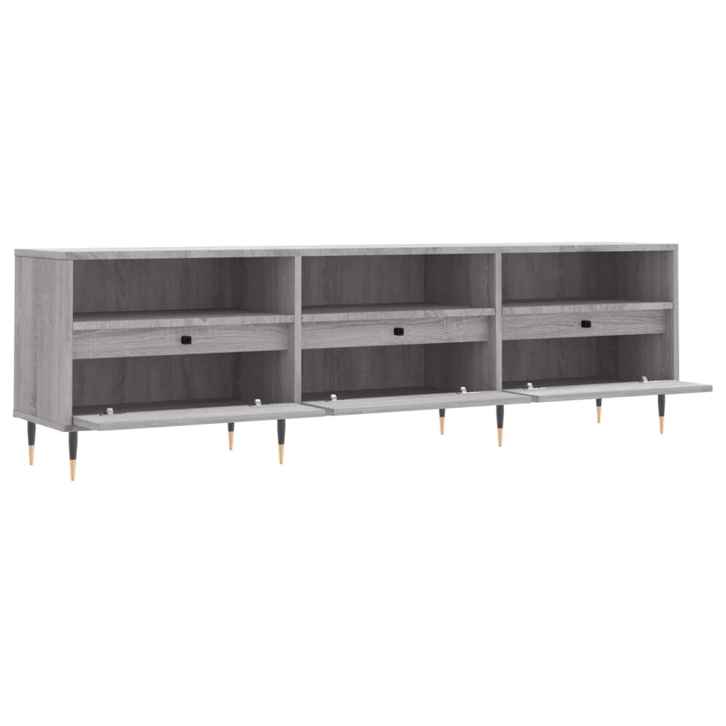 Έπιπλο Τηλεόρασης Γκρι Sonoma 150x30x44,5 εκ. από Επεξεργ. Ξύλο