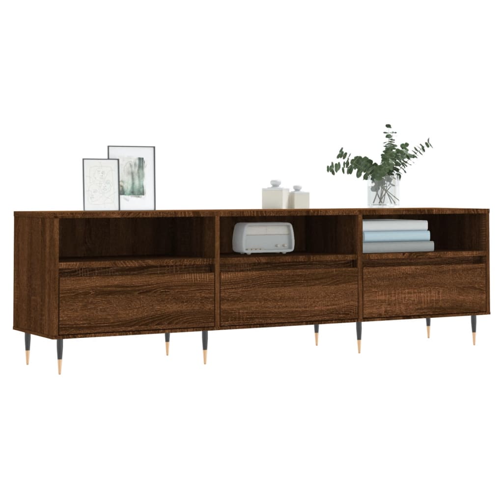 Έπιπλο Τηλεόρασης Καφέ Δρυς 150x30x44,5 εκ. Επεξεργασμένο Ξύλο