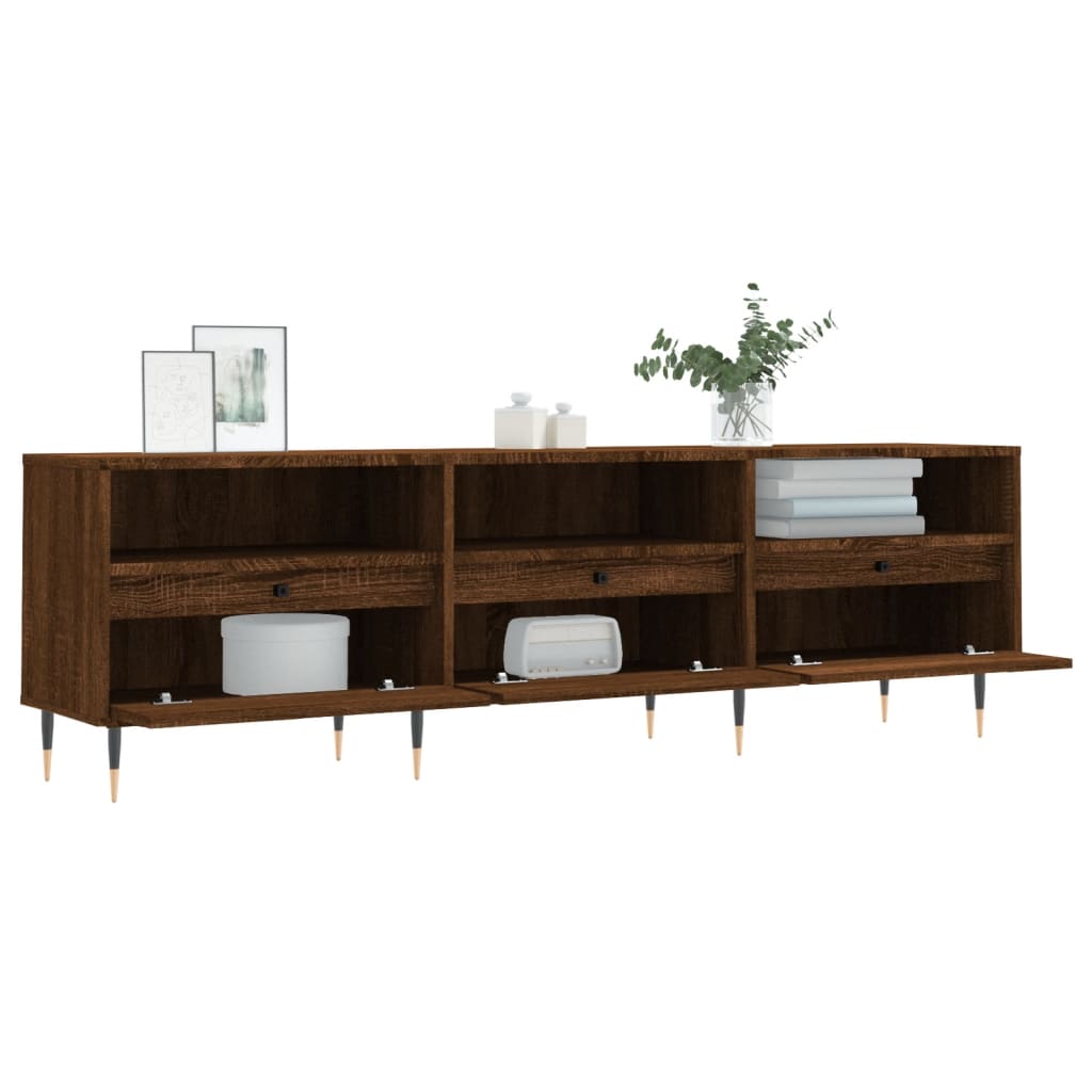 Έπιπλο Τηλεόρασης Καφέ Δρυς 150x30x44,5 εκ. Επεξεργασμένο Ξύλο