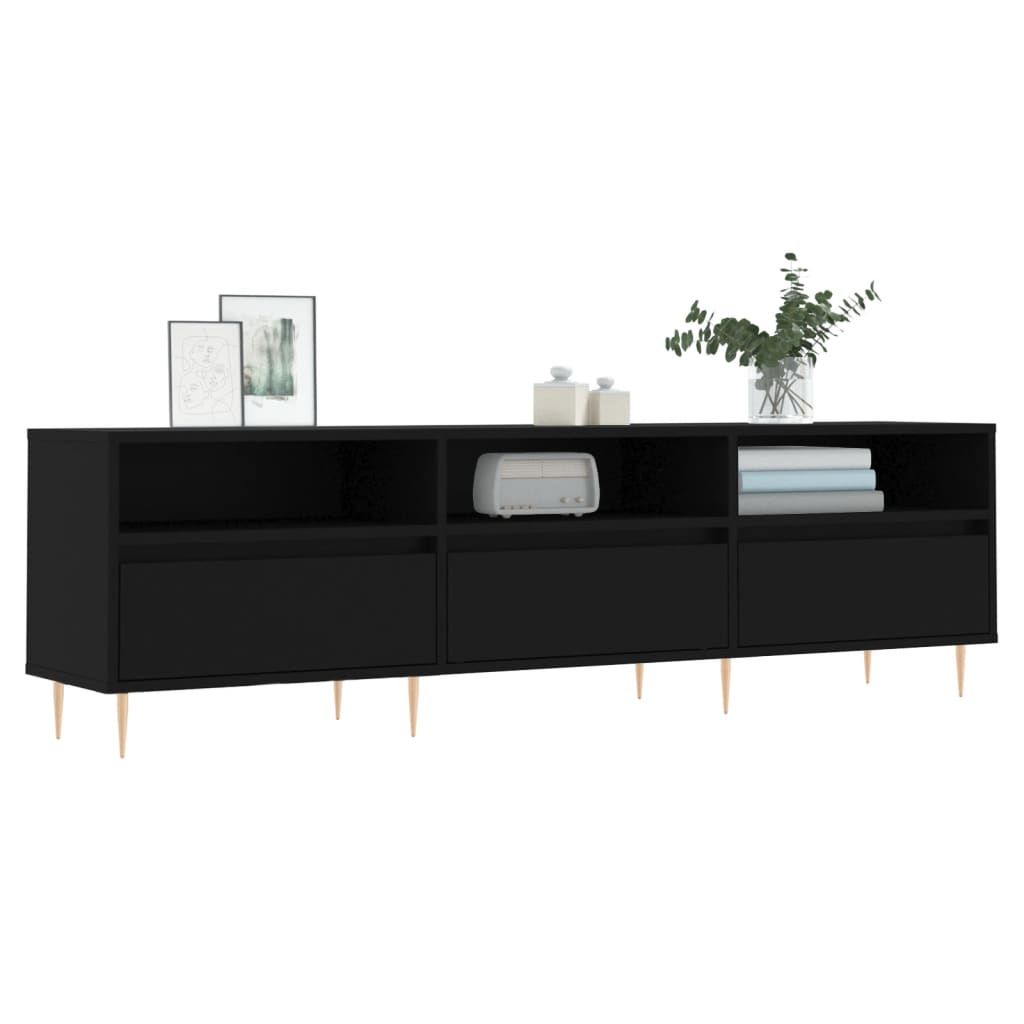 Έπιπλο Τηλεόρασης Μαύρο 150x30x44,5 εκ. Επεξεργασμένο Ξύλο