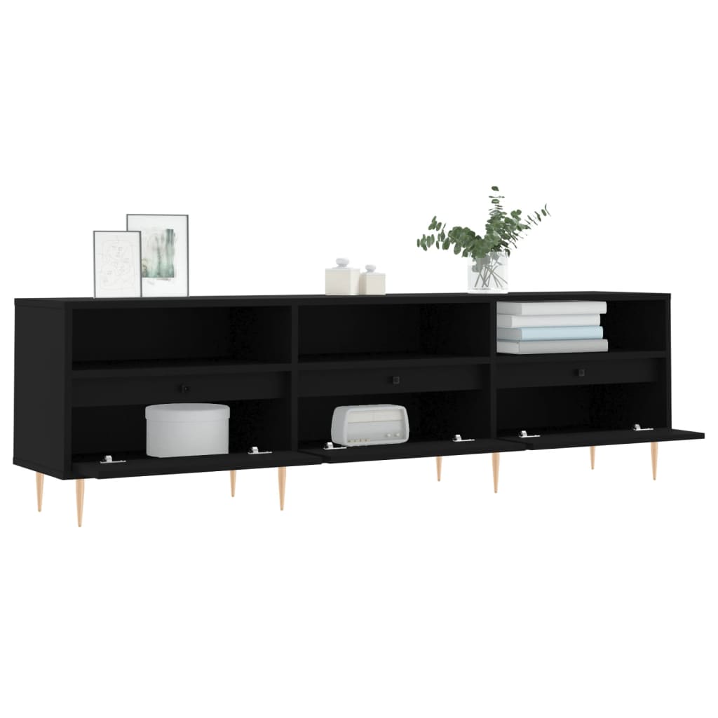 Έπιπλο Τηλεόρασης Μαύρο 150x30x44,5 εκ. Επεξεργασμένο Ξύλο