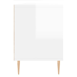 Έπιπλο Τηλεόρασης Γυαλ. Λευκό 150x30x44,5 εκ Επεξεργασμένο Ξύλο