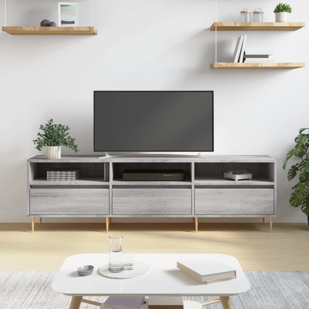 Έπιπλο Τηλεόρασης Γκρι Sonoma 150x30x44,5 εκ. από Επεξεργ. Ξύλο - Pakobazaar