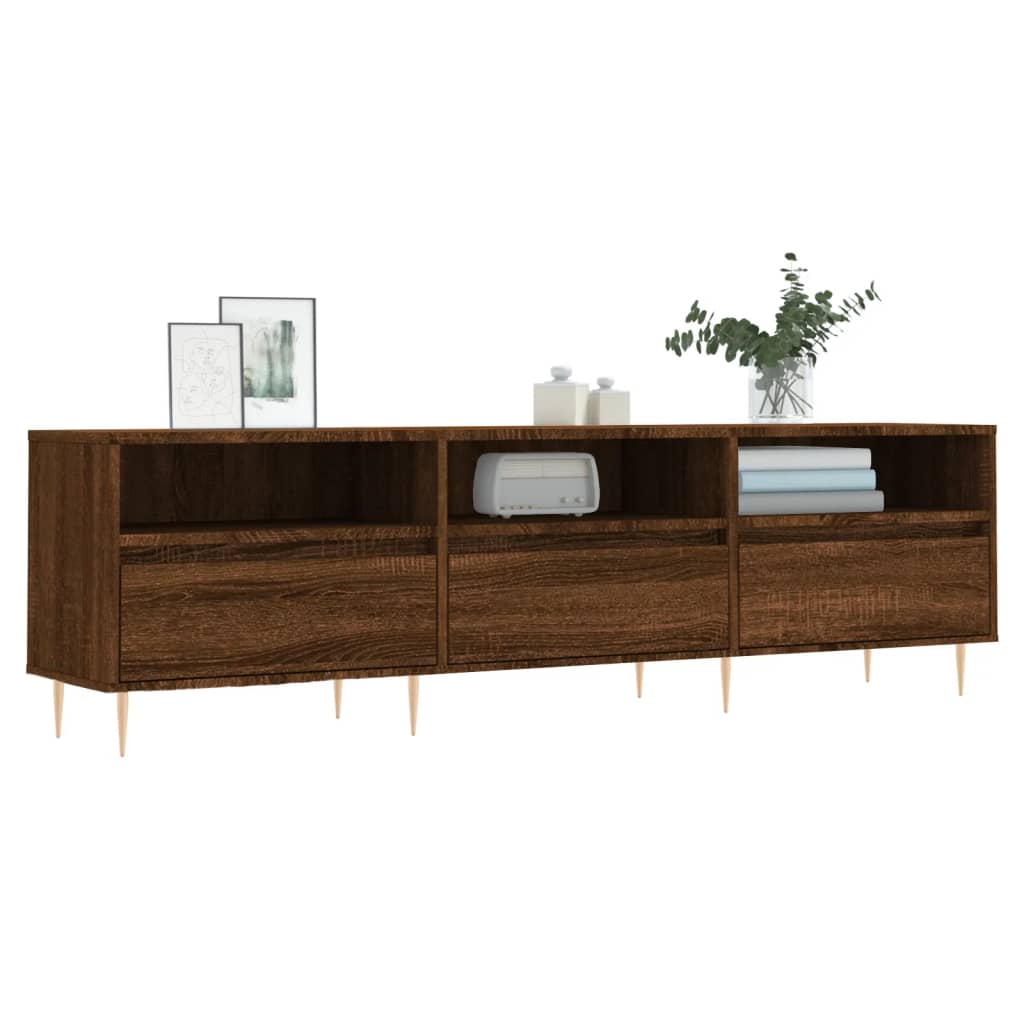 Έπιπλο Τηλεόρασης Καφέ Δρυς 150x30x44,5 εκ. Επεξεργασμένο Ξύλο
