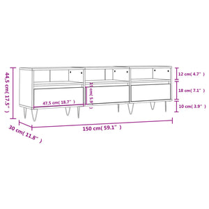 Έπιπλο Τηλεόρασης Sonoma Δρυς 150x30x44,5 εκ. Επεξ. Ξύλο - Pakobazaar