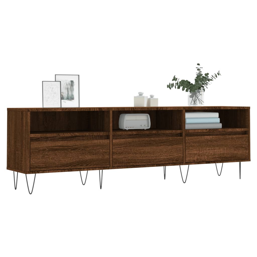 Έπιπλο Τηλεόρασης Καφέ Δρυς 150x30x44,5 εκ. Επεξεργασμένο Ξύλο
