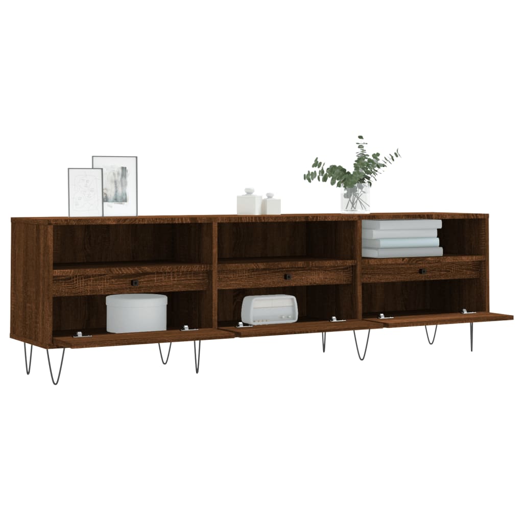Έπιπλο Τηλεόρασης Καφέ Δρυς 150x30x44,5 εκ. Επεξεργασμένο Ξύλο