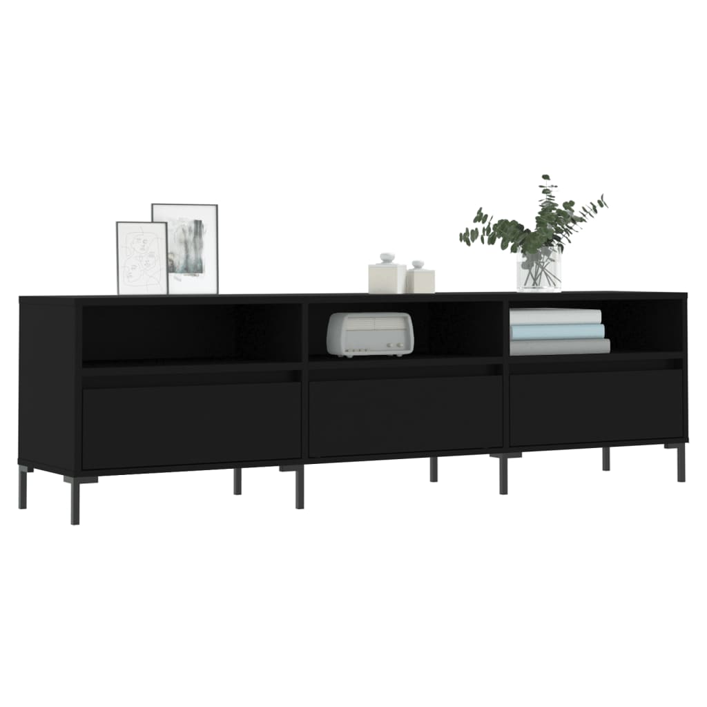 Έπιπλο Τηλεόρασης Μαύρο 150x30x44,5 εκ. Επεξεργασμένο Ξύλο