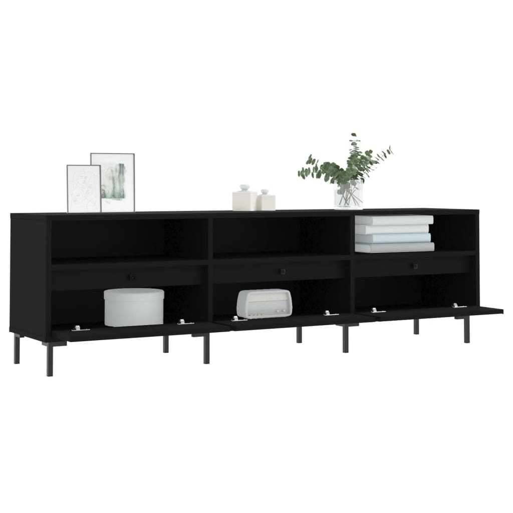 Έπιπλο Τηλεόρασης Μαύρο 150x30x44,5 εκ. Επεξεργασμένο Ξύλο