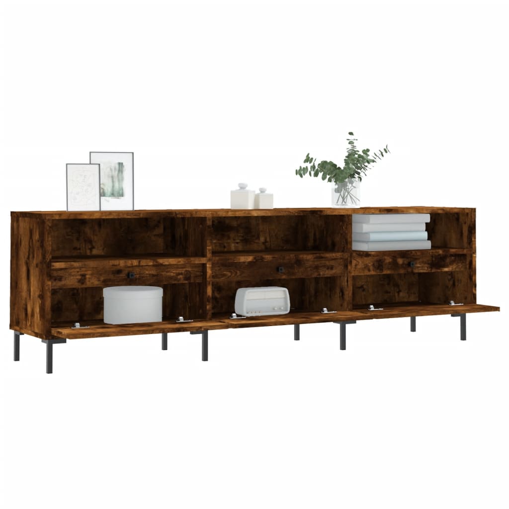 Έπιπλο Τηλεόρασης Καπνιστή Δρυς 150x30x44,5 εκ. Επεξ. Ξύλο