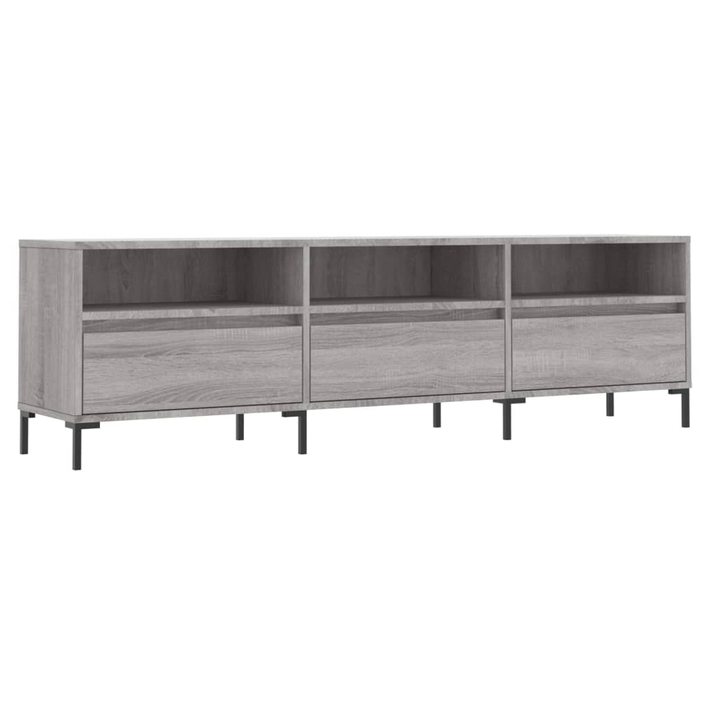 Έπιπλο Τηλεόρασης Γκρι Sonoma 150x30x44,5 εκ. από Επεξεργ. Ξύλο