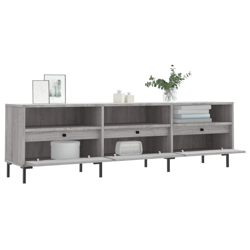 Έπιπλο Τηλεόρασης Γκρι Sonoma 150x30x44,5 εκ. από Επεξεργ. Ξύλο