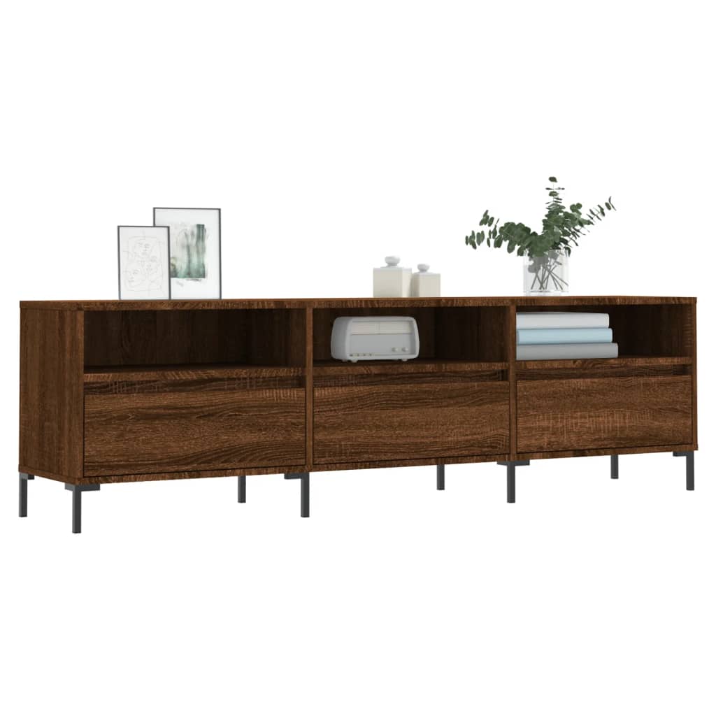 Έπιπλο Τηλεόρασης Καφέ Δρυς 150x30x44,5 εκ. Επεξεργασμένο Ξύλο
