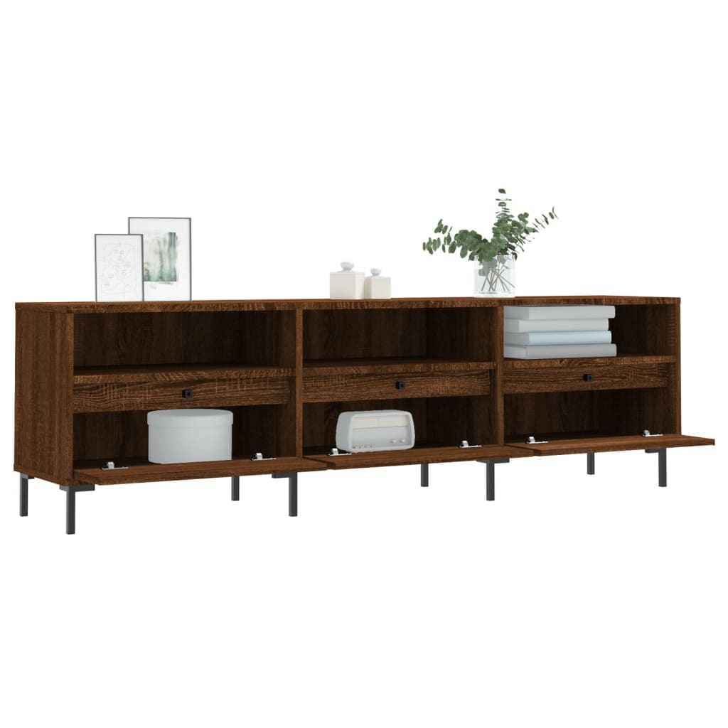 Έπιπλο Τηλεόρασης Καφέ Δρυς 150x30x44,5 εκ. Επεξεργασμένο Ξύλο
