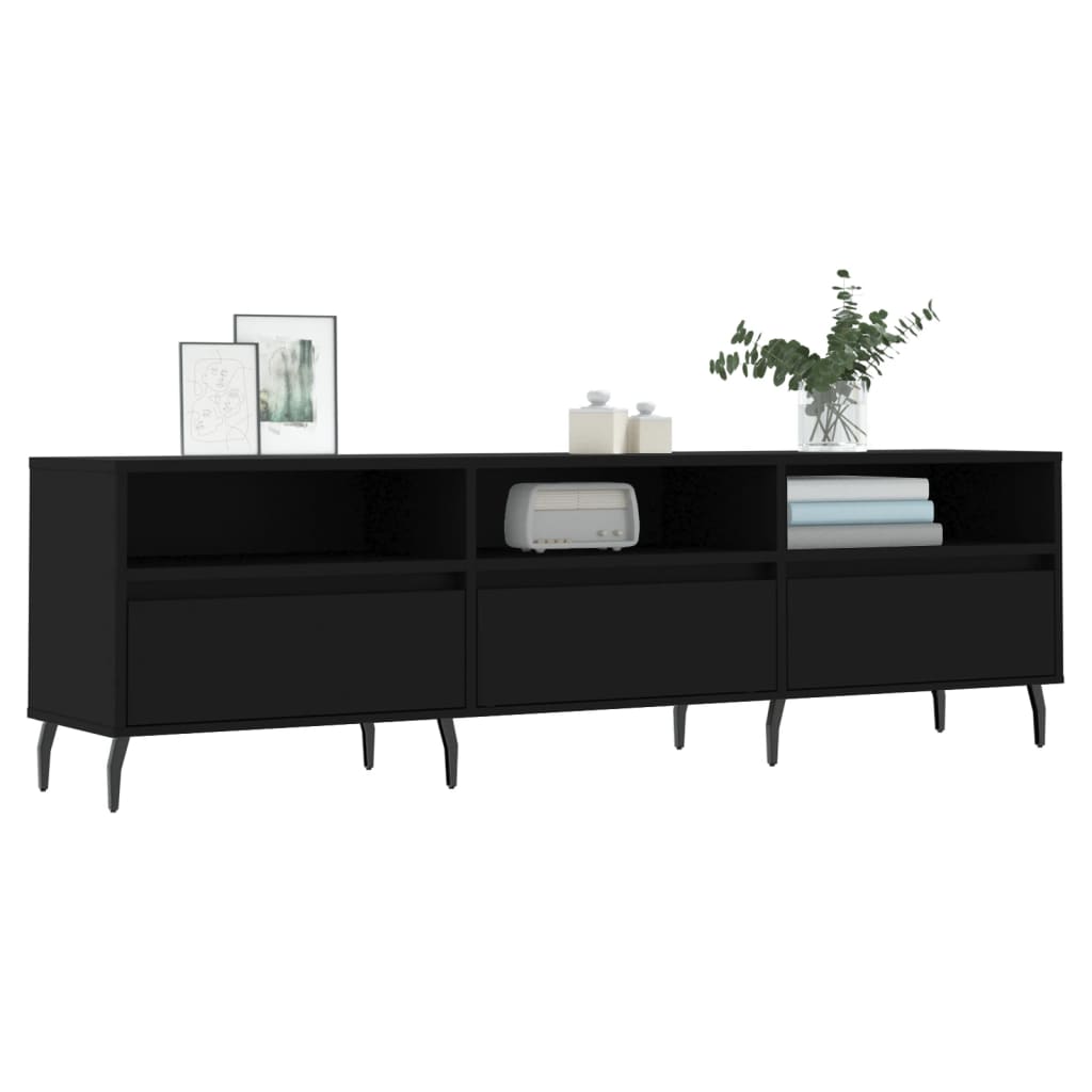 Έπιπλο Τηλεόρασης Μαύρο 150x30x44,5 εκ. Επεξεργασμένο Ξύλο