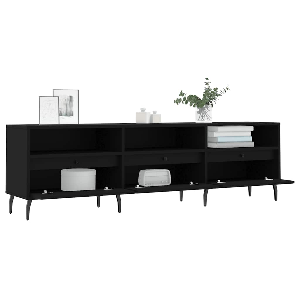 Έπιπλο Τηλεόρασης Μαύρο 150x30x44,5 εκ. Επεξεργασμένο Ξύλο