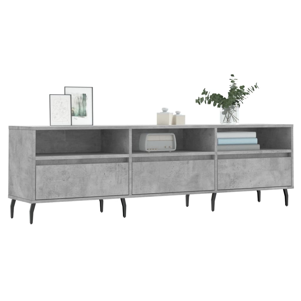Έπιπλο Τηλεόρασης Γκρι Σκυρ. 150x30x44,5 εκ. Επεξ. Ξύλο - Pakobazaar