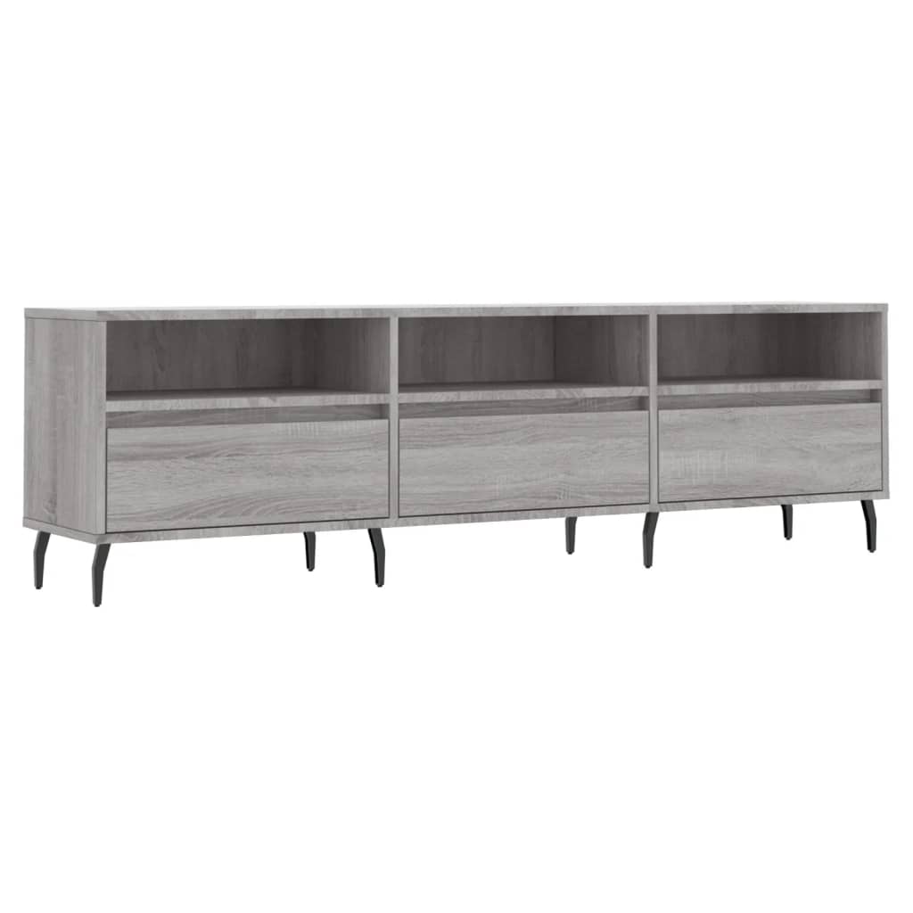 Έπιπλο Τηλεόρασης Γκρι Sonoma 150x30x44,5 εκ. από Επεξεργ. Ξύλο