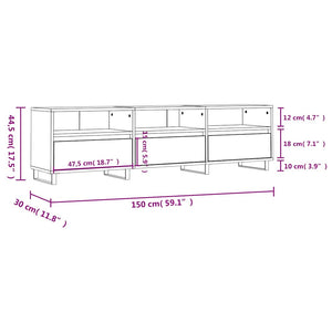 Έπιπλο Τηλεόρασης Sonoma Δρυς 150x30x44,5 εκ. Επεξ. Ξύλο - Pakobazaar