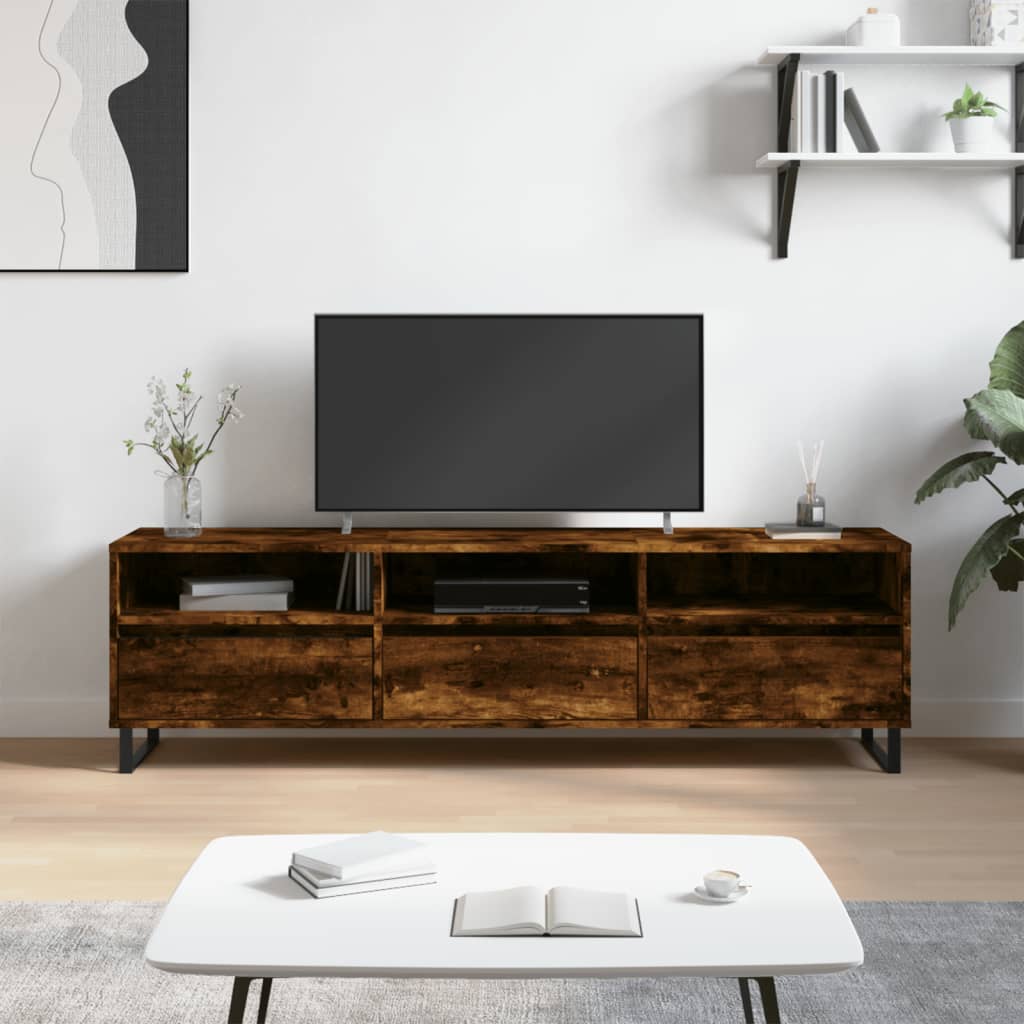 Έπιπλο Τηλεόρασης Καπνιστή Δρυς 150x30x44,5 εκ. Επεξ. Ξύλο - Pakobazaar