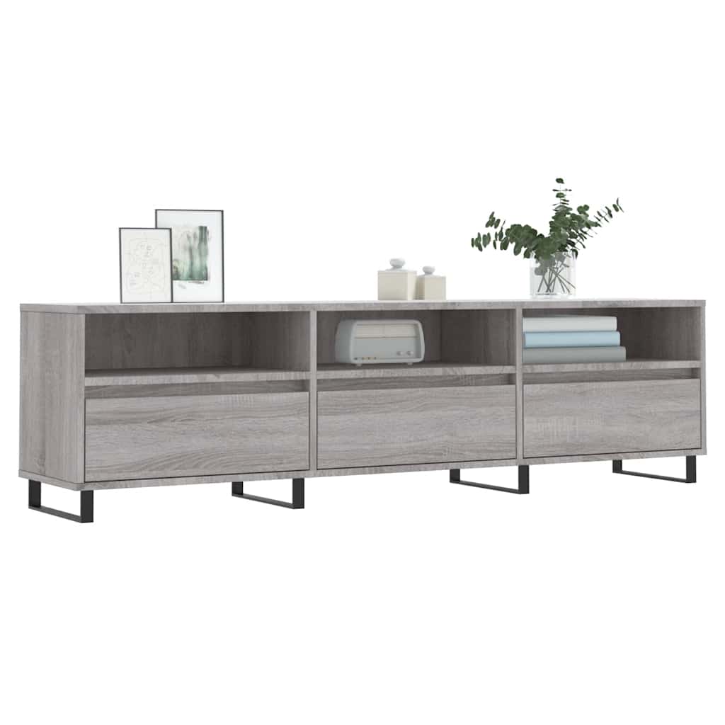 Έπιπλο Τηλεόρασης Γκρι Sonoma 150x30x44,5 εκ. από Επεξεργ. Ξύλο