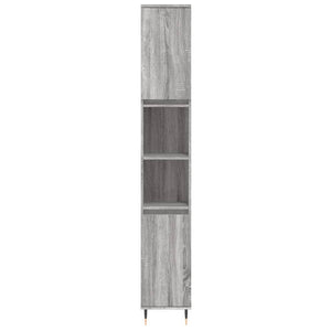 Ντουλάπι Μπάνιου Γκρι Sonoma 30x30x190 εκ. Επεξεργασμένο Ξύλο