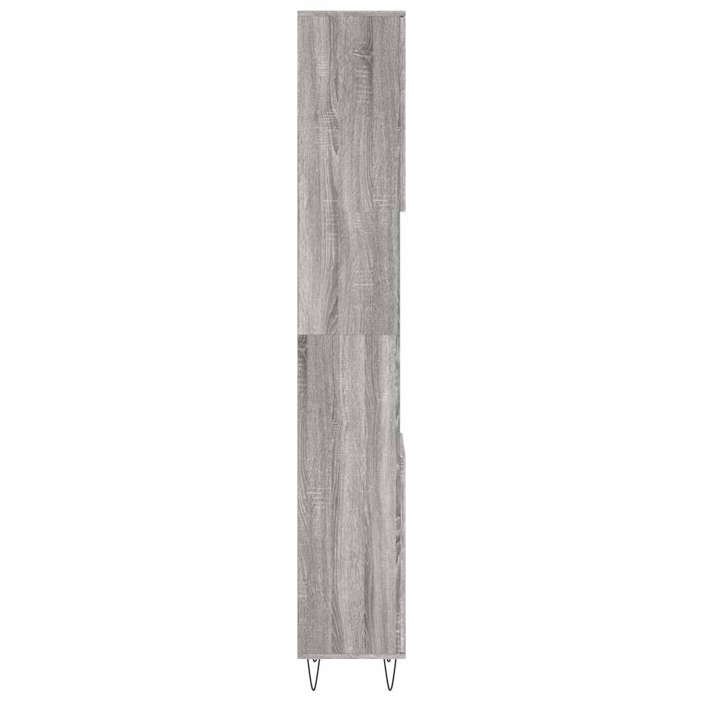 Ντουλάπι Μπάνιου Γκρι Sonoma 30x30x190 εκ. Επεξεργασμένο Ξύλο