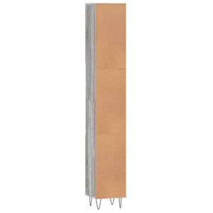 Ντουλάπι Μπάνιου Γκρι Sonoma 30x30x190 εκ. Επεξεργασμένο Ξύλο