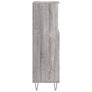 Ντουλάπι Μπάνιου Γκρι Sonoma 30x30x100 εκ. Επεξεργασμένο Ξύλο