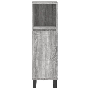 Ντουλάπι Μπάνιου Γκρι Sonoma 30x30x100 εκ. Επεξεργασμένο Ξύλο - Pakobazaar