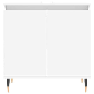 Ντουλάπι Μπάνιου Λευκό 58 x 33 x 60 εκ. από Επεξεργασμένο Ξύλο - Pakobazaar