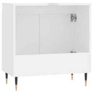 Ντουλάπι Μπάνιου Λευκό 58 x 33 x 60 εκ. από Επεξεργασμένο Ξύλο - Pakobazaar
