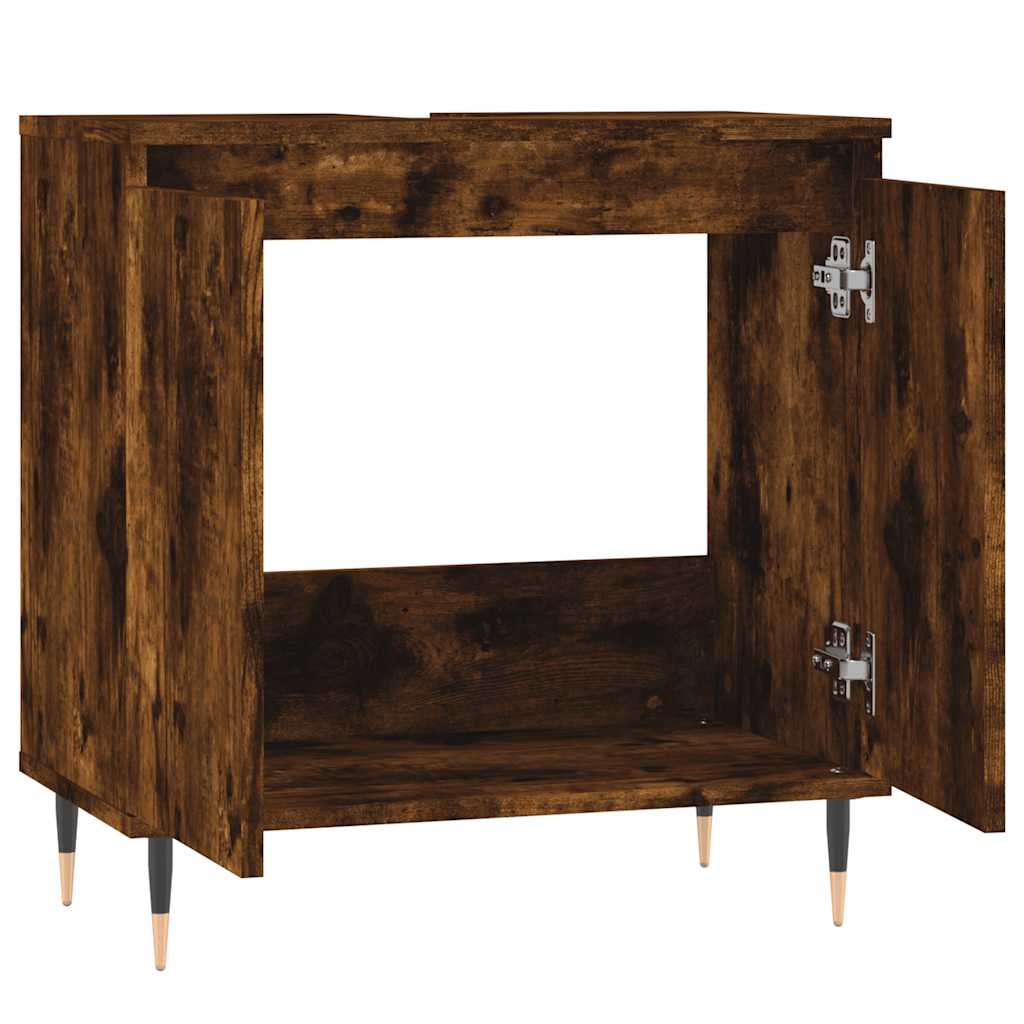 Ντουλάπι Μπάνιου Καπνιστή Δρυς 58 x 33 x 60 εκ. Επεξεργ. Ξύλο