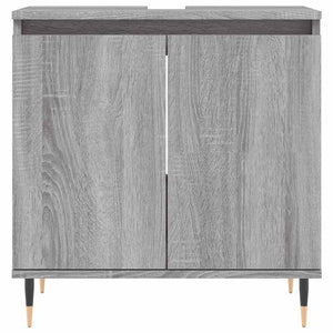 Ντουλάπι Μπάνιου Γκρι Sonoma 58 x 33 x 60 εκ. από Επεξεργ. Ξύλο