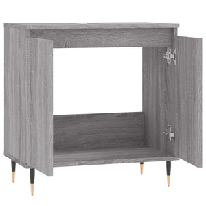 Ντουλάπι Μπάνιου Γκρι Sonoma 58 x 33 x 60 εκ. από Επεξεργ. Ξύλο