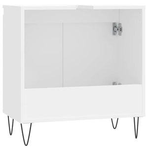 Ντουλάπι Μπάνιου Λευκό 58 x 33 x 60 εκ. από Επεξεργασμένο Ξύλο