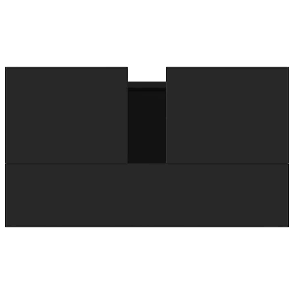 Ντουλάπι Μπάνιου Μαύρο 58 x 33 x 60 εκ. από Επεξεργασμένο Ξύλο - Pakobazaar