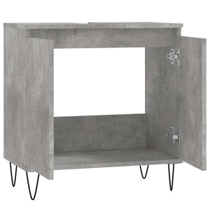 Ντουλάπι Μπάνιου Γκρι Σκυροδεμ. 58 x 33 x 60 εκ. Επεξεργ. Ξύλο