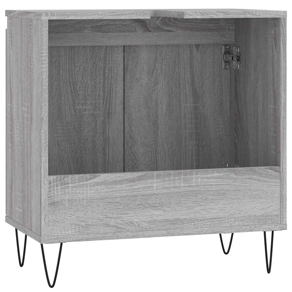 Ντουλάπι Μπάνιου Γκρι Sonoma 58 x 33 x 60 εκ. από Επεξεργ. Ξύλο