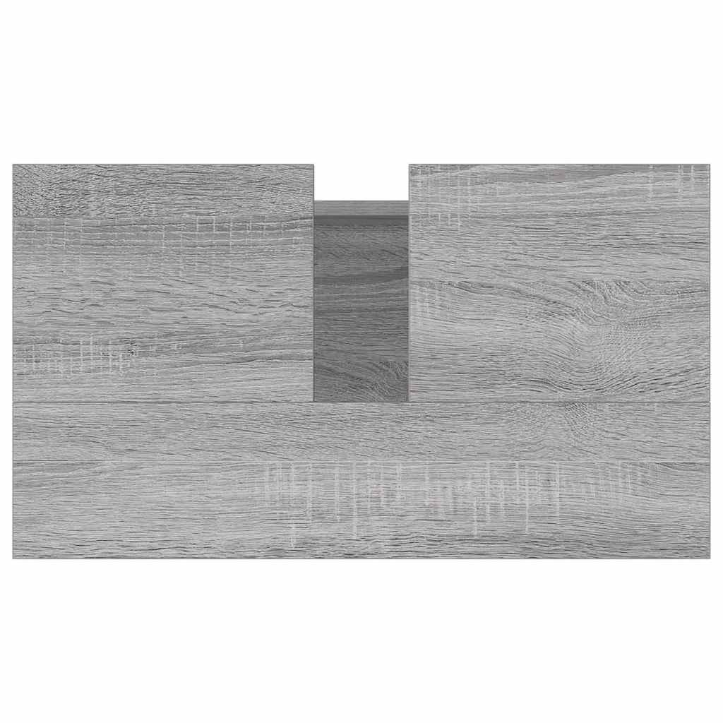 Ντουλάπι Μπάνιου Γκρι Sonoma 58 x 33 x 60 εκ. από Επεξεργ. Ξύλο