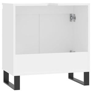 Ντουλάπι Μπάνιου Λευκό 58 x 33 x 60 εκ. από Επεξεργασμένο Ξύλο