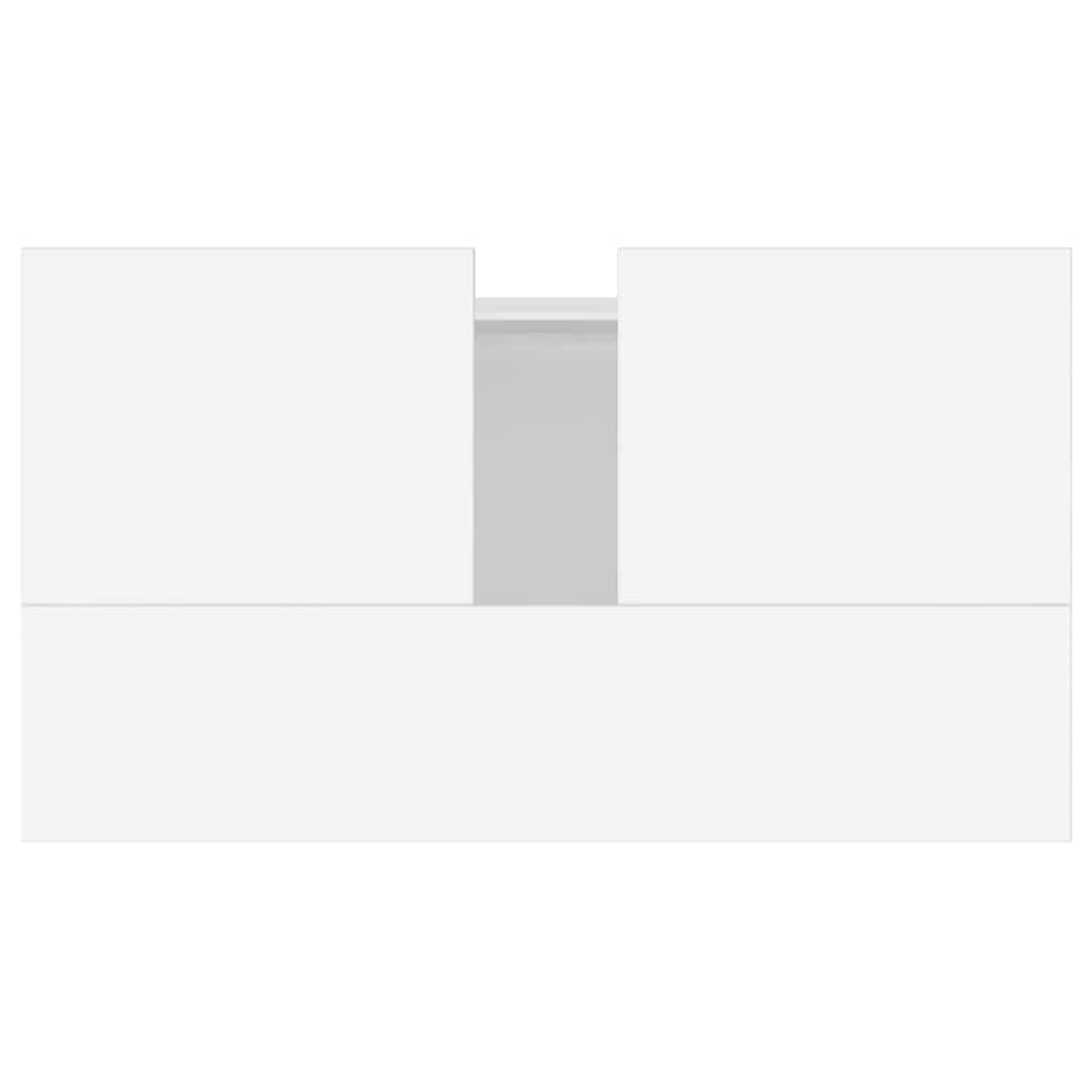 Ντουλάπι Μπάνιου Λευκό 58 x 33 x 60 εκ. από Επεξεργασμένο Ξύλο