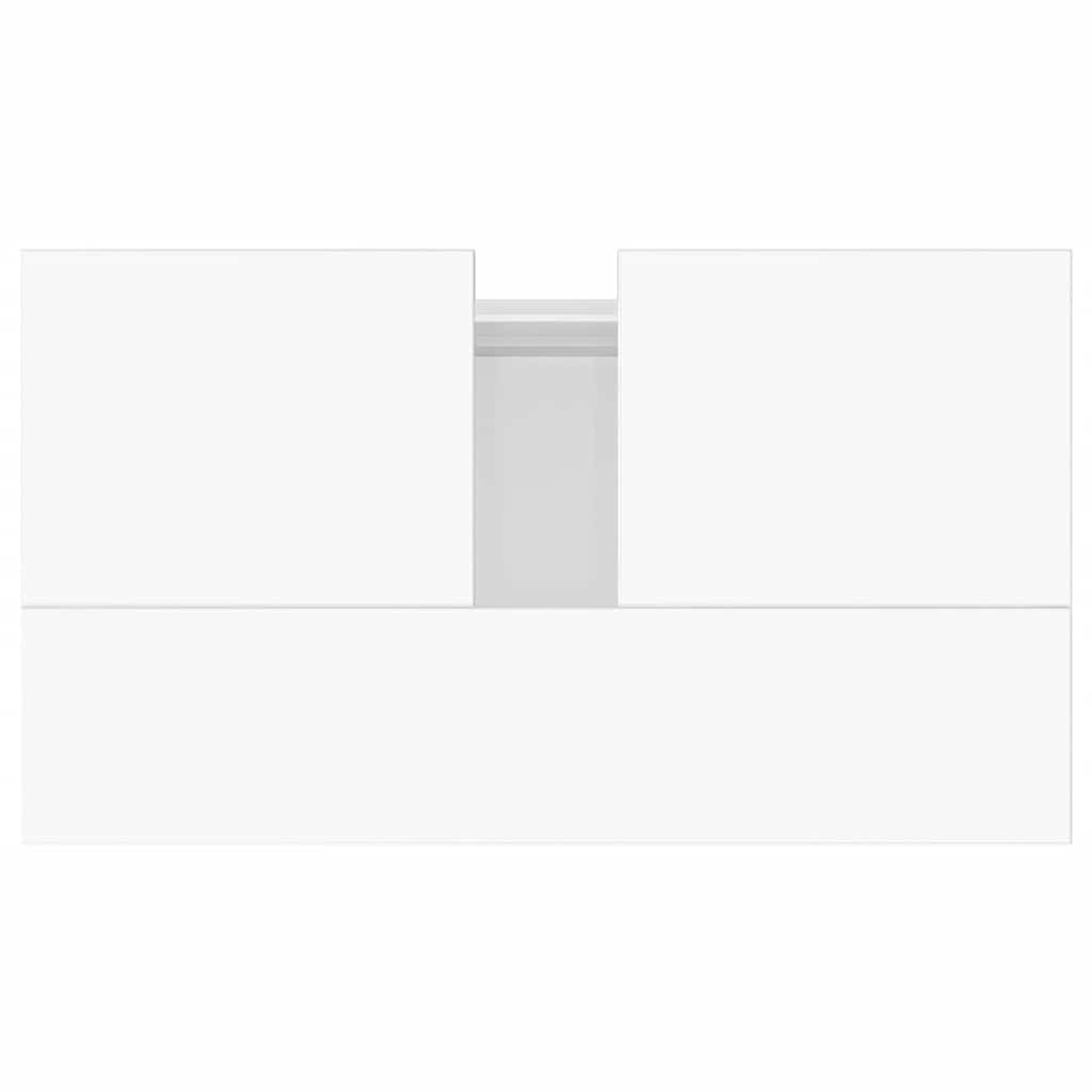 Ντουλάπι Μπάνιου Γυαλ. Λευκό 58 x 33 x 60 εκ. από Επεξεργ. Ξύλο